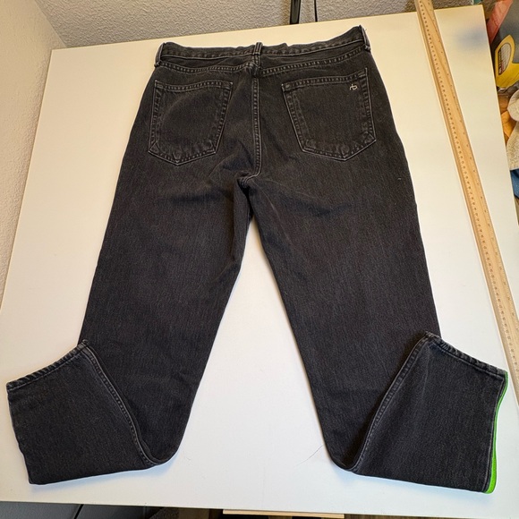 Rag & Bone Fit 2 Embroidered Logo Jeans Mens 30 Stone Kuro Black USA - Picture 8 of 9